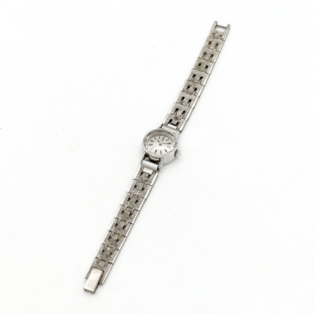 OMEGA DeVille 551.038 Cal.661 24 stones cut glass silver SS stainless steel ladies automatic winding DeVille antique vintage [watch] [used]