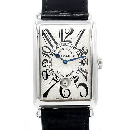 Internally inspected FRANCK MULLER Long Island 1200SC DT Date Silver Guilloche SS Genuine Belt Genuine Buckle Men's Automatic Winding [6 Month Warranty] [Used] [Watch]