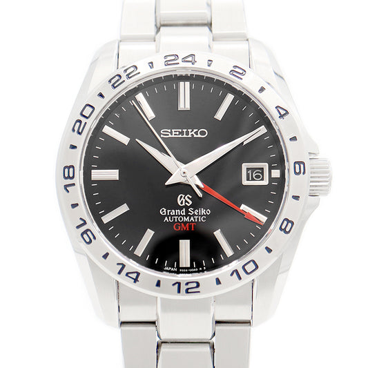 SEIKO セイコー グランドセイコー GS メカニカル GMT マスターショップ限定 9S56-00A0 SBGM001 100m防水 デイト 黒 ブラック SS ステンレス メンズ 自動巻き【6ヶ月保証】【腕時計】【中古】