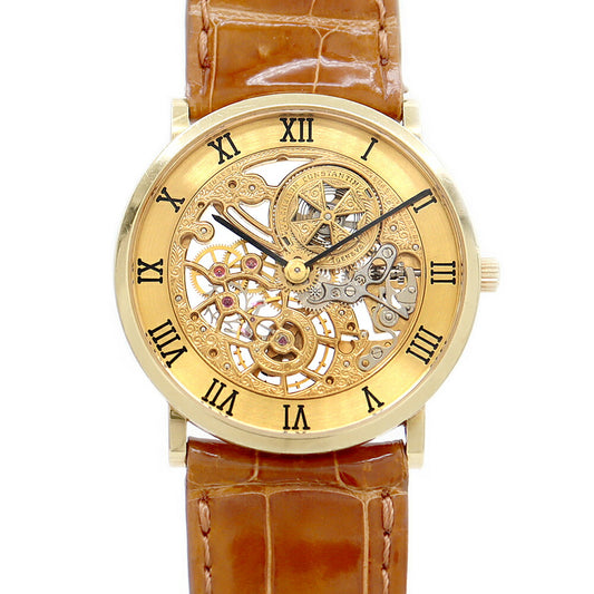 VACHERON CONSTANTIN Skeleton 33114 Gold K18YG Yellow Gold Solid Gold Genuine K18YG Buckle Men's Manual Winding [6 Month Warranty] [Watch] [Used]