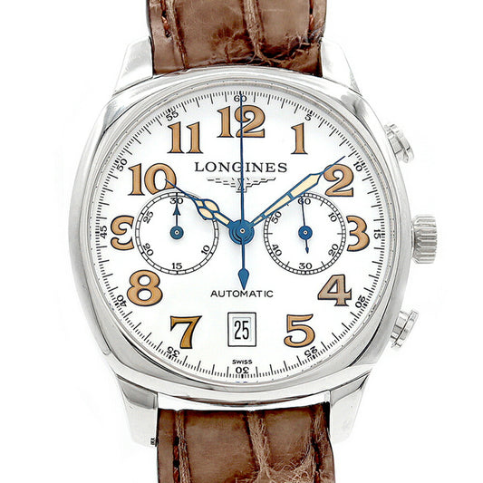 Internally inspected LONGINES Spirit Chronograph L2.705.4 Date 50m Water Resistant Small Second White SS Stainless Steel Men's Automatic Winding [6 Month Warranty] [Watch] [Used]