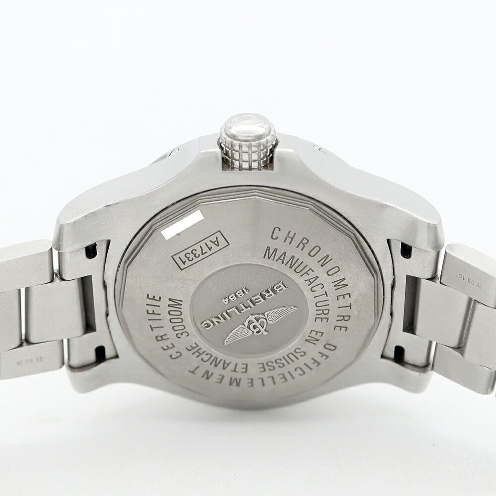 内部点検済 BREITLING ブライトリング アベンジャーII シーウルフ A1733110 A17331 3000m防水 デイト 黒 ブラック SS ステンレス メンズ 自動巻き【6ヶ月保証】【腕時計】【中古】