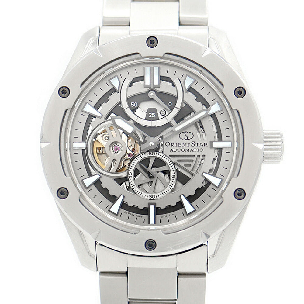 ORIENT STAR オリエントスター アバンギャルドスケルトン F6F4-UAF0 RK-AV0A02S スモールセコンド パワーリザーブ 裏スケ シルバー SS ステンレス メンズ 自動巻き【6ヶ月保証】【腕時計】【中古】