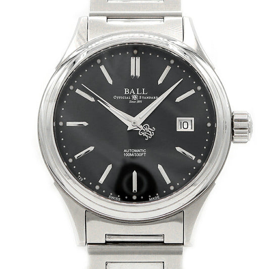 BALL ボール ウォッチ ファイヤーマン クラシック 40mm NM2098C-SJ-BK デイト 100m防水 黒 ブラック SS ステンレス メンズ 自動巻き【6ヶ月保証】【腕時計】【中古】
