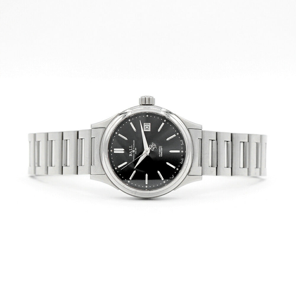 BALL ボール ウォッチ ファイヤーマン クラシック 40mm NM2098C-SJ-BK デイト 100m防水 黒 ブラック SS ステンレス メンズ 自動巻き【6ヶ月保証】【腕時計】【中古】