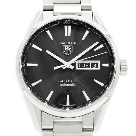TAG Heuer Tag Heuer Carrera Caliber 5 WAR201A BA0723 100m Waterproof Day Date Back Sketch Black SS Stainless Steel Men's Automatic Winding [6 Month Warranty] [Watch] [Used]