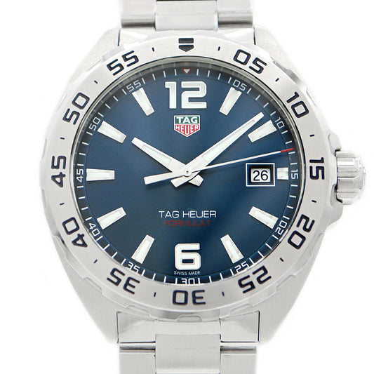電池交換済 TAG Heuer タグホイヤー フォーミュラ1 WAZ1118 BA0875 200ｍ防水 デイト 青 ブルー SS ステンレス メンズ クォーツ【6ヶ月保証】【腕時計】【中古】