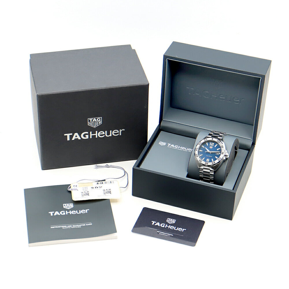 電池交換済 TAG Heuer タグホイヤー フォーミュラ1 WAZ1118 BA0875 200ｍ防水 デイト 青 ブルー SS ステンレス メンズ クォーツ【6ヶ月保証】【腕時計】【中古】