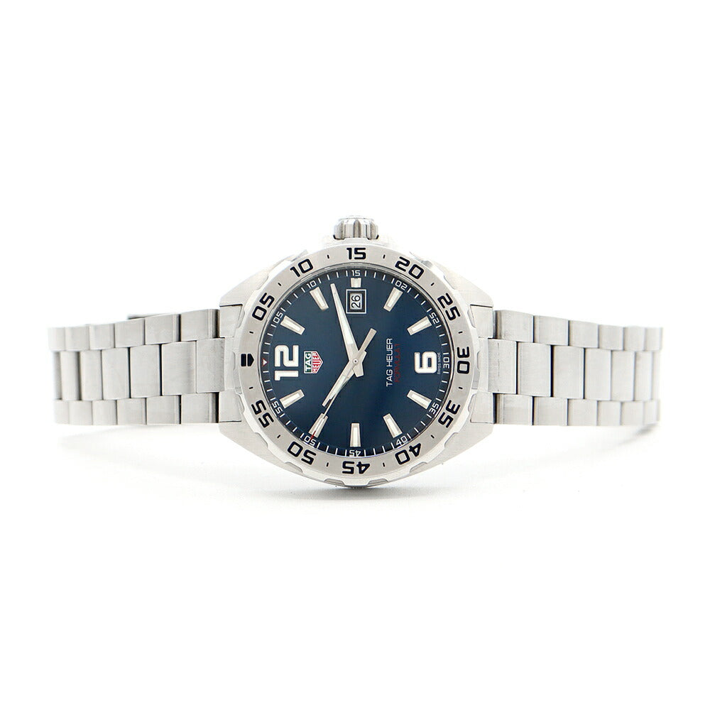 電池交換済 TAG Heuer タグホイヤー フォーミュラ1 WAZ1118 BA0875 200ｍ防水 デイト 青 ブルー SS ステンレス メンズ クォーツ【6ヶ月保証】【腕時計】【中古】