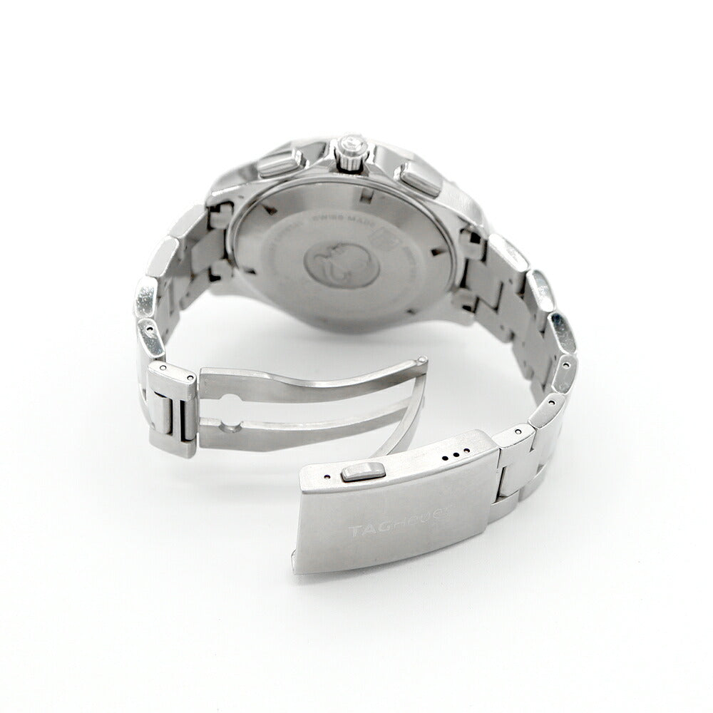 電池交換済 TAG Heuer タグホイヤー アクアレーサー キャリバーS クロノグラフ CAF7012 BA0815 300m防水 青 ブルー SS ステンレス メンズ クォーツ【6ヶ月保証】【腕時計】【中古】