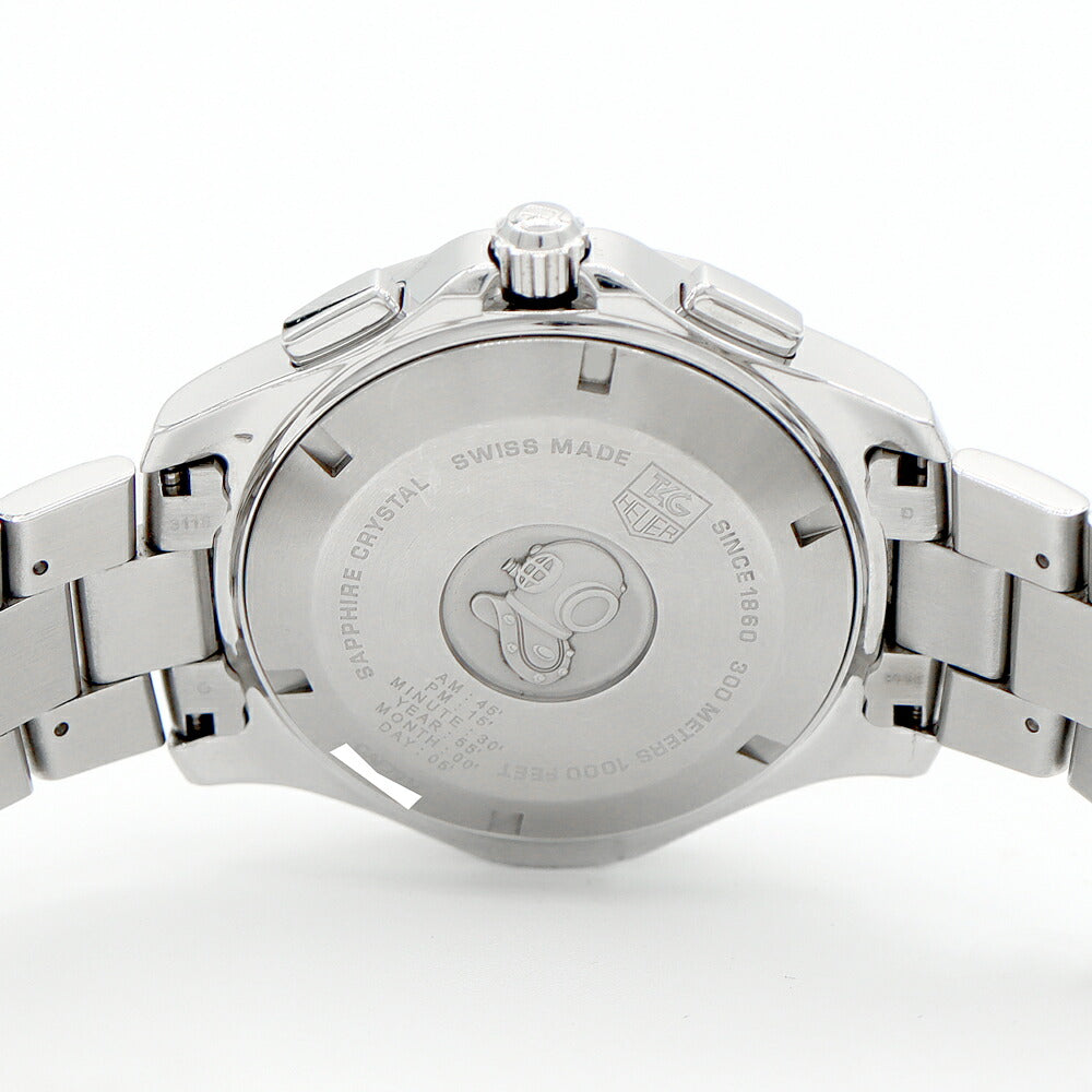 電池交換済 TAG Heuer タグホイヤー アクアレーサー キャリバーS クロノグラフ CAF7012 BA0815 300m防水 青 ブルー SS ステンレス メンズ クォーツ【6ヶ月保証】【腕時計】【中古】