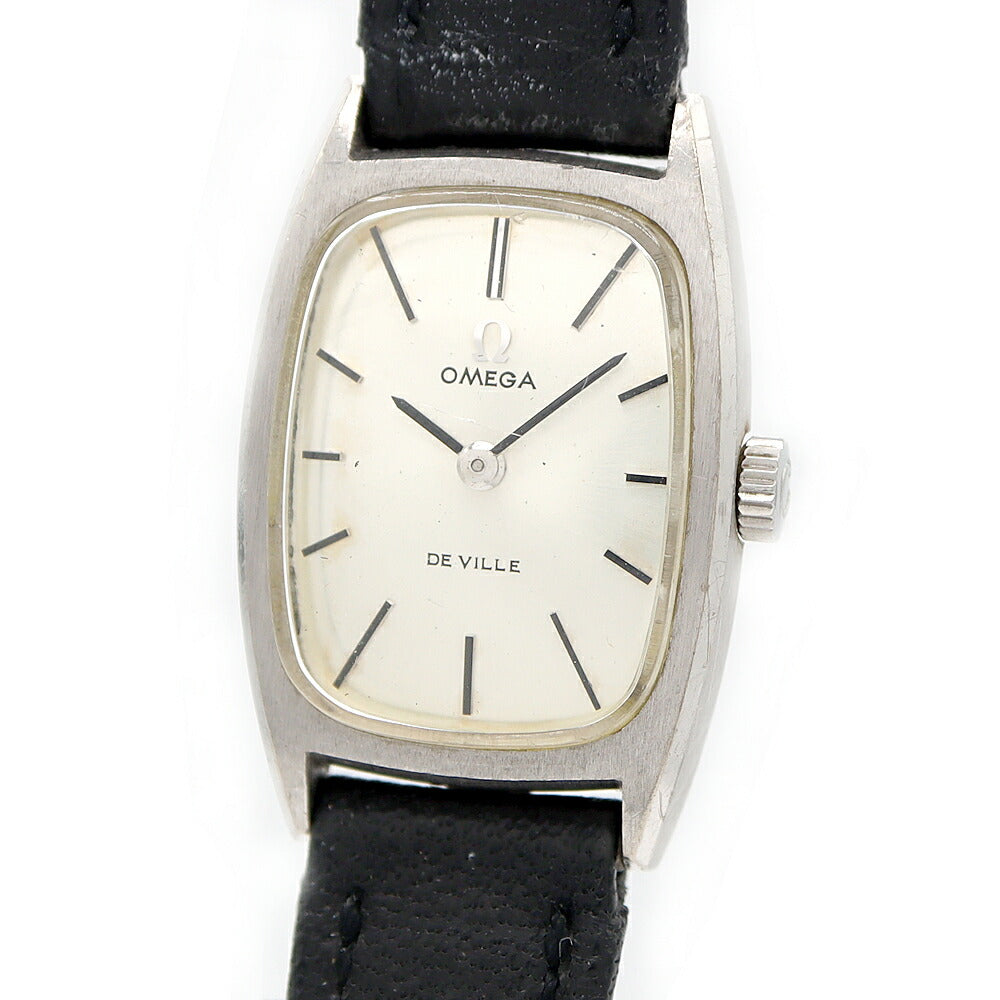OMEGA Omega De Ville BF511.5526 Cal.485 17 stones Silver SS Stainless steel Genuine buckle Ladies Manual winding Antique Vintage De Ville [Watch] [Used]