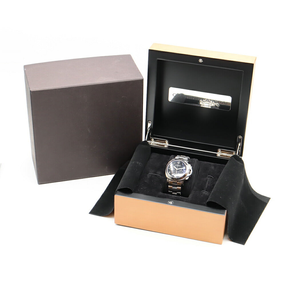 PANERAI パネライ LUMINOR ルミノール クロノグラフ PAM00072 C番 200m防水 裏スケ スモールセコンド 黒 ブラック SS ステンレス Ti チタン メンズ 自動巻き【6ヶ月保証】【腕時計】【中古】