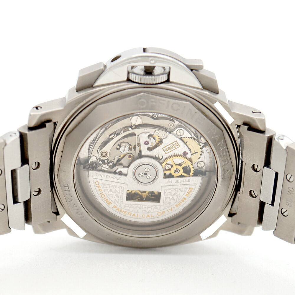 PANERAI パネライ LUMINOR ルミノール クロノグラフ PAM00072 C番 200m防水 裏スケ スモールセコンド 黒 ブラック SS ステンレス Ti チタン メンズ 自動巻き【6ヶ月保証】【腕時計】【中古】
