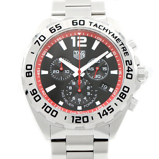 電池交換済 TAG Heuer タグホイヤー フォーミュラ1 クロノグラフ CAZ101Y BA0842 200m防水 デイト スモールセコンド 黒 ブラック SS ステンレス メンズ クォーツ フォーミュラー1【6ヶ月保証】【腕時計】【中古】