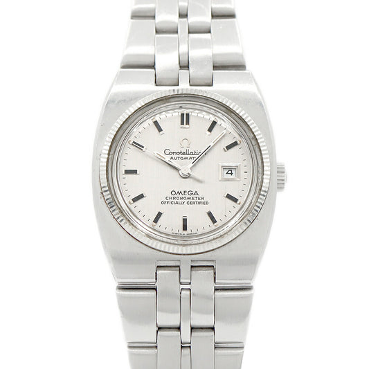 OMEGA オメガ コンステレーション クロノメーター 768.803 Cal.682 24石 デイト シルバー WGベゼル SS ステンレス レディース 自動巻き アンティーク ヴィンテージ【腕時計】【中古】