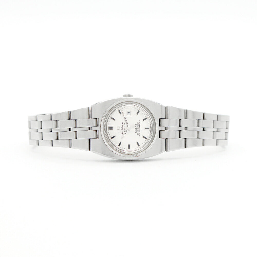 OMEGA オメガ コンステレーション クロノメーター 768.803 Cal.682 24石 デイト シルバー WGベゼル SS ステンレス レディース 自動巻き アンティーク ヴィンテージ【腕時計】【中古】