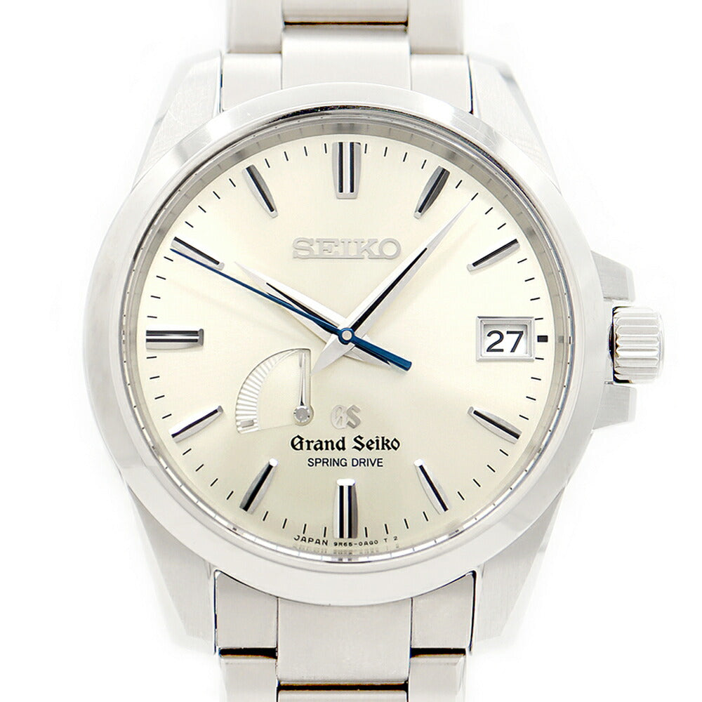 SEIKO セイコー GS グランドセイコー スプリングドライブ 9R65-0BG0 デイト 100m防水 パワーリザーブ シルバー Ti チタン メンズ 自動巻き【6ヶ月保証】【腕時計】【中古】