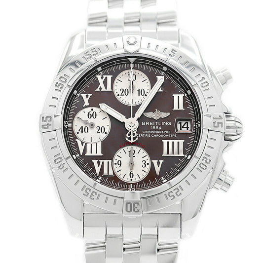 Internally inspected BREITLING Chrono Cockpit A13358 Chronograph Date Small Second 100m Water Resistant Brown SS Stainless Steel Men's Automatic Winding [6 Month Warranty] [Watch] [Used]
