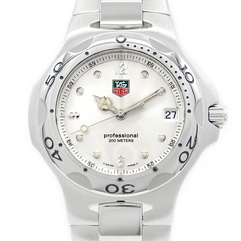 電池交換済 TAG Heuer タグホイヤー キリウム WL1114 デイト 200m防水 シルバー SS ステンレス メンズ クォーツ【6ヶ月保証】【腕時計】【中古】