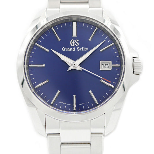 Battery replaced SEIKO GS Grand Seiko 9F62-0AG0 Date 100m waterproof blue SS stainless steel men's quartz [6 months warranty] [watch] [used]
