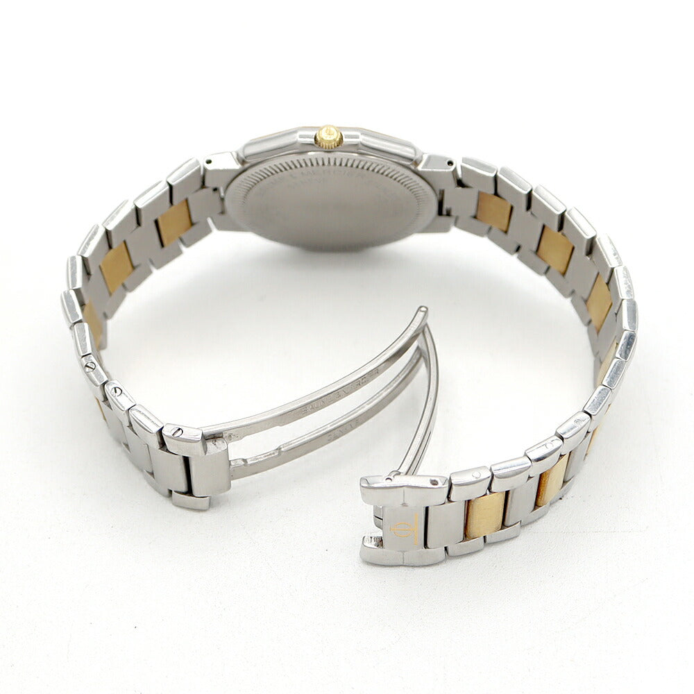 電池交換済 BAUME&MERCIER ボーム&メルシェ リビエラ 6131.038 ムーンフェイズ トリプルカレンダー 白 ホワイト SS ステンレス YGP イエローゴールド コンビ メンズ クォーツ リヴィエラ【6ヶ月保証】【腕時計】【中古】