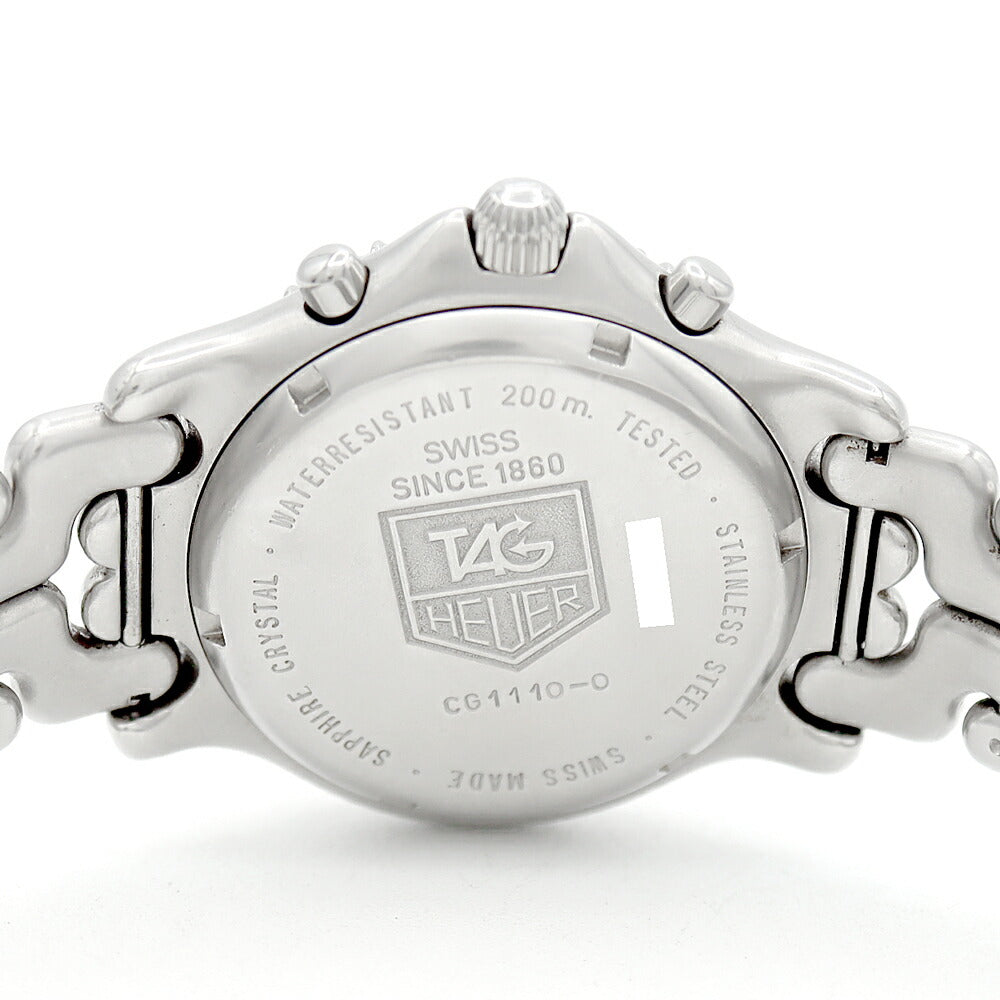 電池交換済 TAG Heuer タグホイヤー セル プロフェッショナル クロノグラフ CG1110 デイト 200m防水 黒 ブラック SS ステンレス メンズ クォーツ【6ヶ月保証】【腕時計】【中古】