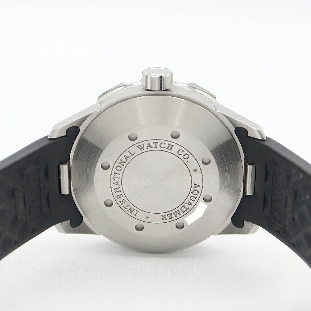 内部点検済 IWC インターナショナルウォッチカンパニー アクアタイマー 2000 IW356806 2000m防水 デイト 白 ホワイト SS ステンレス 純正ベルト 純正尾錠 メンズ 自動巻き【6ヶ月保証】【腕時計】【中古】