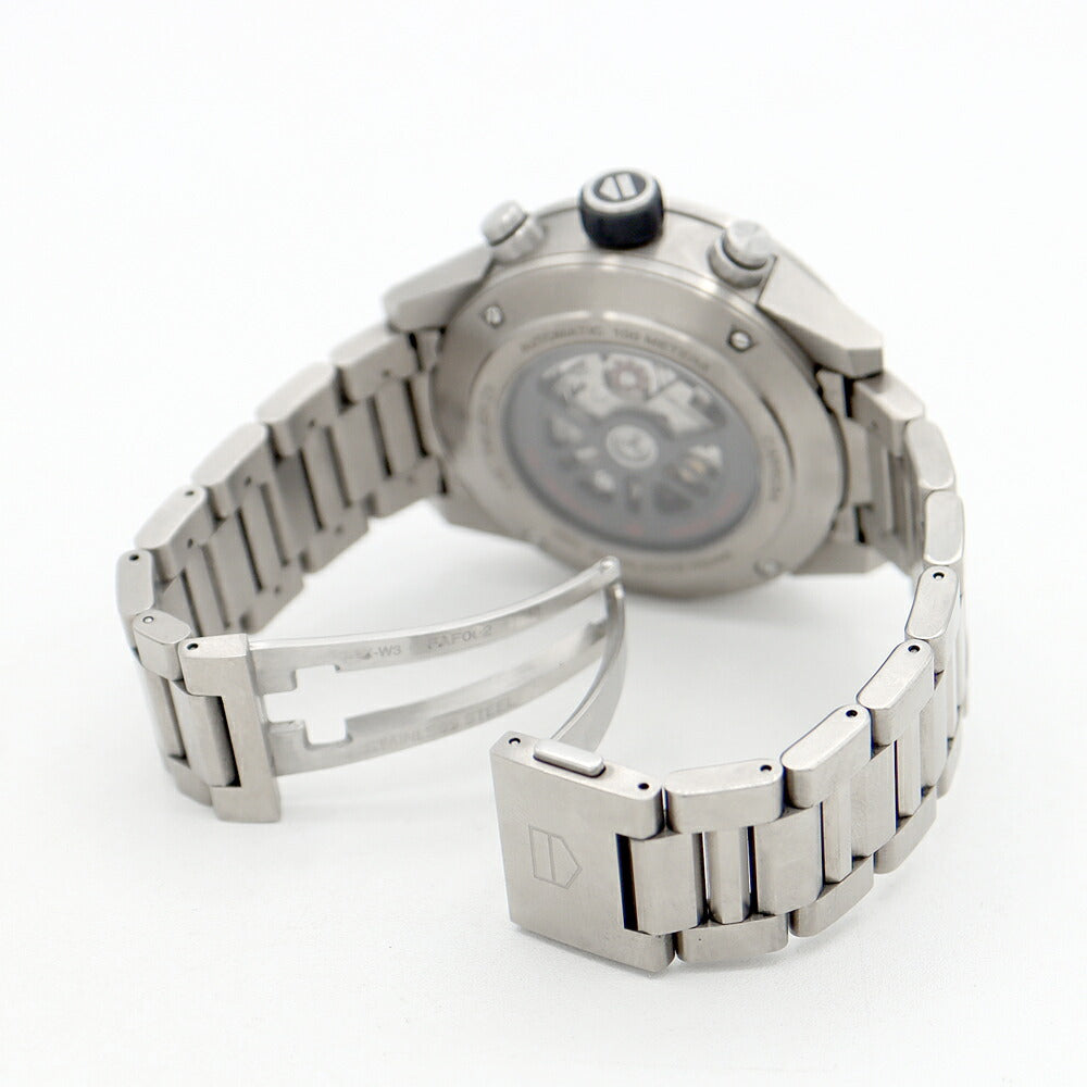 IS☆TAG Heuer タグホイヤー カレラ キャリバー ホイヤー01 グレーファントム クロノグラフ CAR2A8A BF0707 デイト 裏スケ 100m防水 スモールセコンド スケルトン Ti チタン メンズ 自動巻き【6ヶ月保証】【腕時計】【中古】