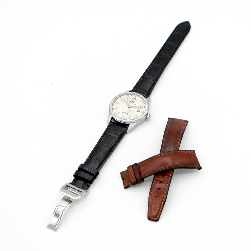 内部点検済 IWC インターナショナルウォッチカンパニー スピットファイア マークXV IW325313 デイト シルバー SS ステンレス 純正尾錠 メンズ 自動巻き スピットファイヤ マーク15【6ヶ月保証】【腕時計】【中古】