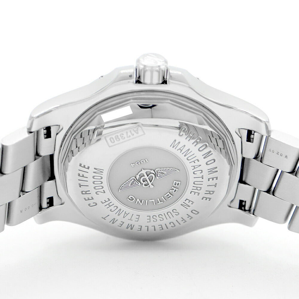 内部点検済 BREITLING ブライトリング スーパーオーシャン スティールフィッシュ A17390 デイト 2000m防水 青 ブルー SS ステンレス メンズ 自動巻き【6ヶ月保証】【腕時計】【中古】