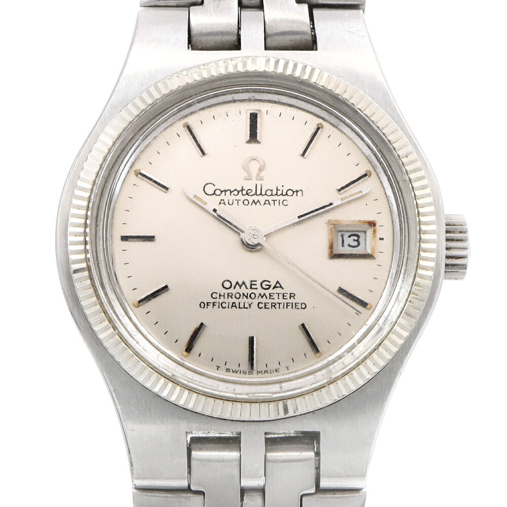 OMEGA オメガ コンステレーション クロノメーター WGベゼル 568.0017 Cal.685 24石 デイト シルバー K18WG ホワイトゴールド SS ステンレス レディース 自動巻き アンティーク ヴィンテージ【腕時計】【中古】