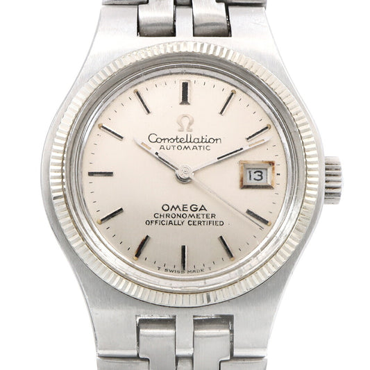 OMEGA オメガ コンステレーション クロノメーター WGベゼル 568.0017 Cal.685 24石 デイト シルバー K18WG ホワイトゴールド SS ステンレス レディース 自動巻き アンティーク ヴィンテージ【腕時計】【中古】