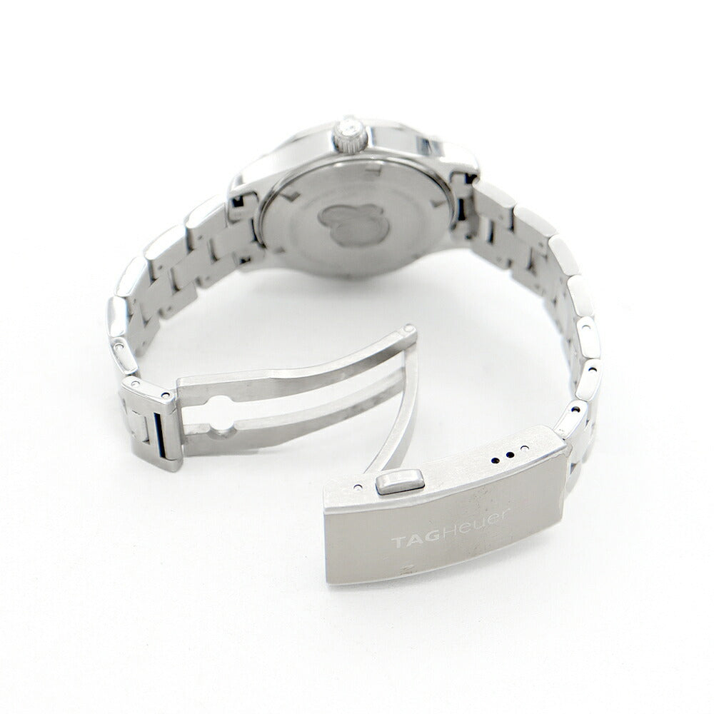 電池交換済 TAG Heuer タグホイヤー アクアレーサー WAF1410 BA0812 デイト 300m防水 黒 ブラック SS ステンレス レディース クォーツ【6ヶ月保証】【腕時計】【中古】