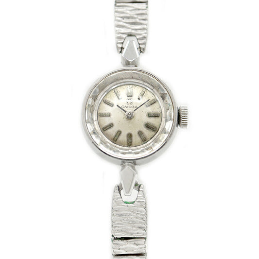 OMEGA 511.167 Cal.484 17 stones Silver SS Cut Glass SS Stainless Steel Women's Manual Winding Antique Vintage [Watch] [Used]