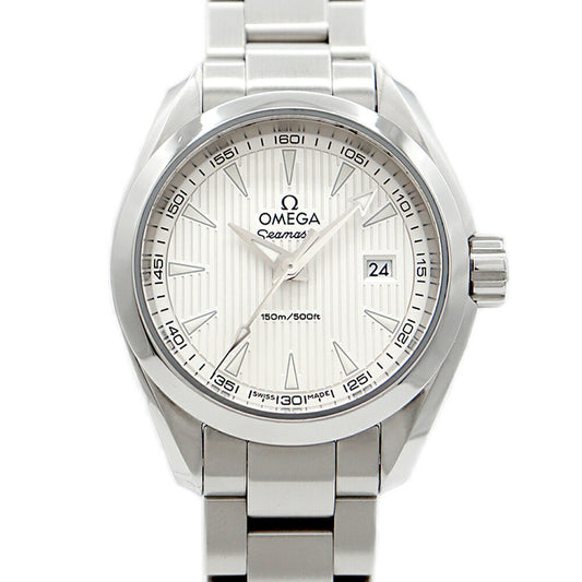 Battery replaced OMEGA Seamaster Aqua Terra 231.10.30.60.02.001 150m Water Resistant Date Silver SS Stainless Steel Ladies Quartz [6 Month Warranty] [Watch] [Used]