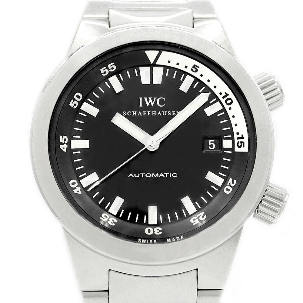 IWC インターナショナルウォッチカンパニー アクアタイマー IW354805 デイト 1000m防水 黒 ブラック SS ステンレス メンズ 自動巻き【6ヶ月保証】【腕時計】【中古】