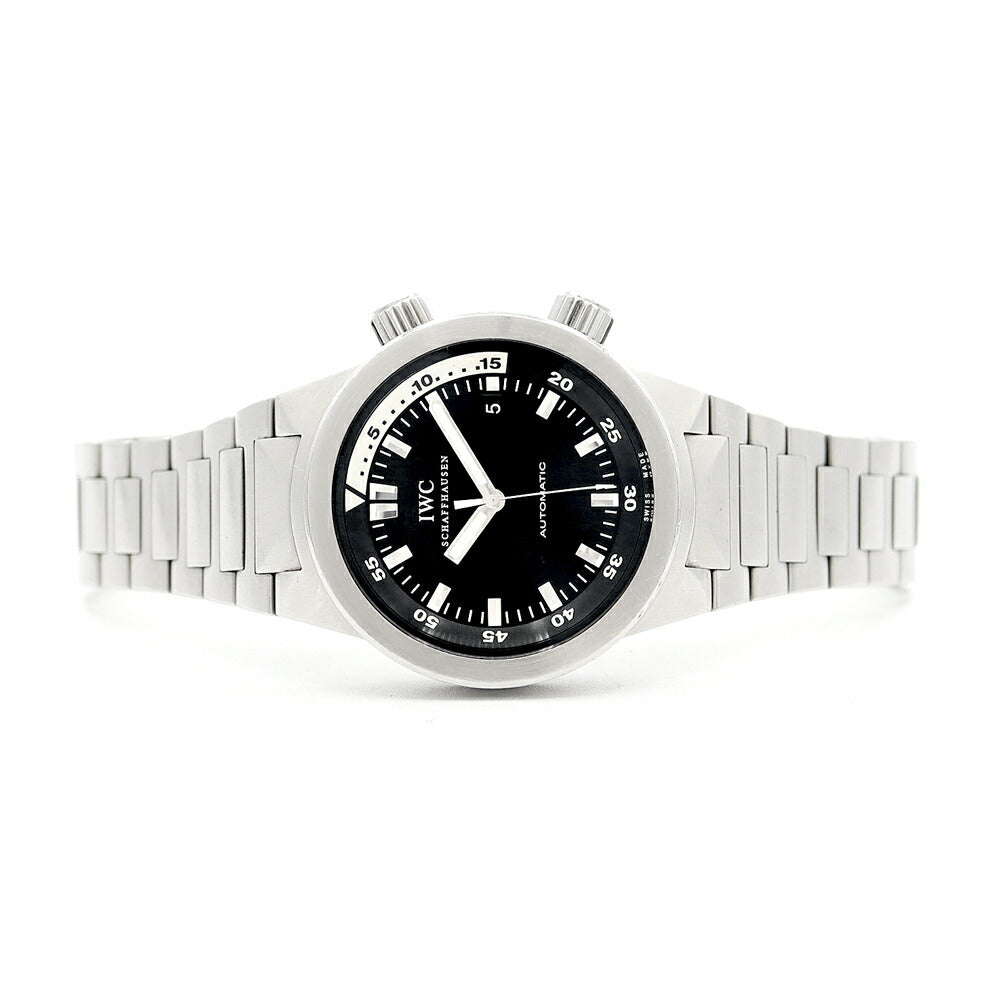 IWC インターナショナルウォッチカンパニー アクアタイマー IW354805 デイト 1000m防水 黒 ブラック SS ステンレス メンズ 自動巻き【6ヶ月保証】【腕時計】【中古】