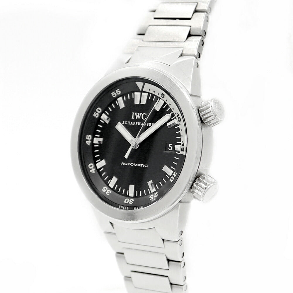 IWC インターナショナルウォッチカンパニー アクアタイマー IW354805 デイト 1000m防水 黒 ブラック SS ステンレス メンズ 自動巻き【6ヶ月保証】【腕時計】【中古】