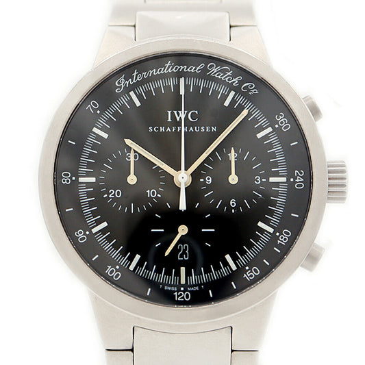 Battery replaced IWC International Watch Company GST Chronograph Semi-Mechanical IW372701 Date Small Second Black TI Titanium Men's Quartz [6 Month Warranty] [Watch] [Used]