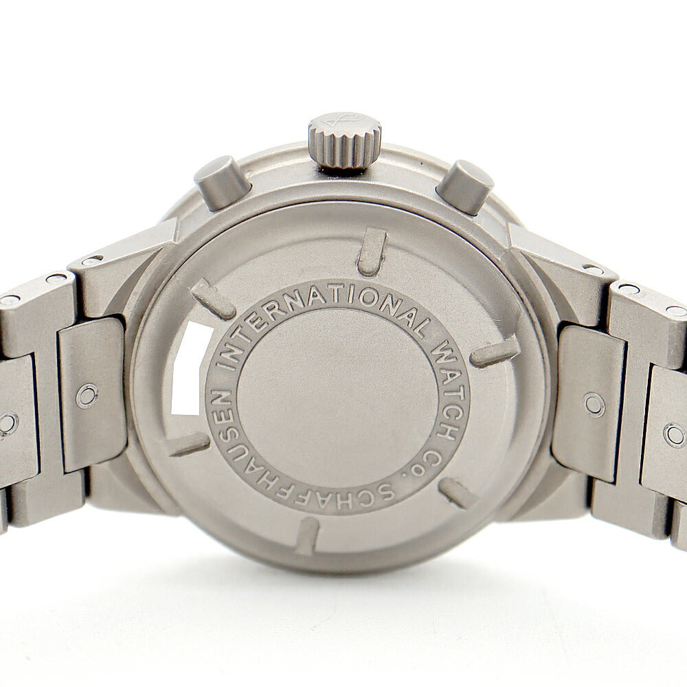 電池交換済 IWC インターナショナルウォッチカンパニー GST クロノグラフ セミメカニカル IW372701 デイト スモールセコンド 黒 ブラック TI チタン メンズ クォーツ 【6ヶ月保証】【腕時計】【中古】