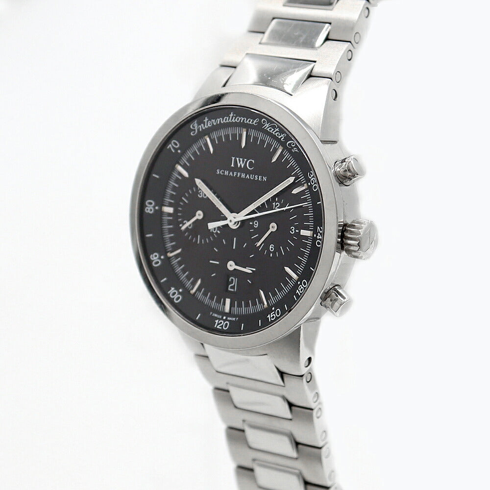 電池交換済 IWC インターナショナルウォッチカンパニー GST クロノグラフ IW372702 デイト 120m防水 スモールセコンド 黒 ブラック SS ステンレス メンズ クォーツ 【6ヶ月保証】【腕時計】【中古】