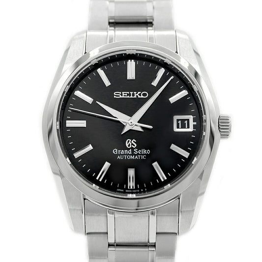 Internally inspected SEIKO Grand Seiko GS Mechanical 9S55-0010 SBGR023 100m Water Resistant Date Black SS Stainless Steel Men's Automatic Winding [6 Month Warranty] [Watch] [Used]