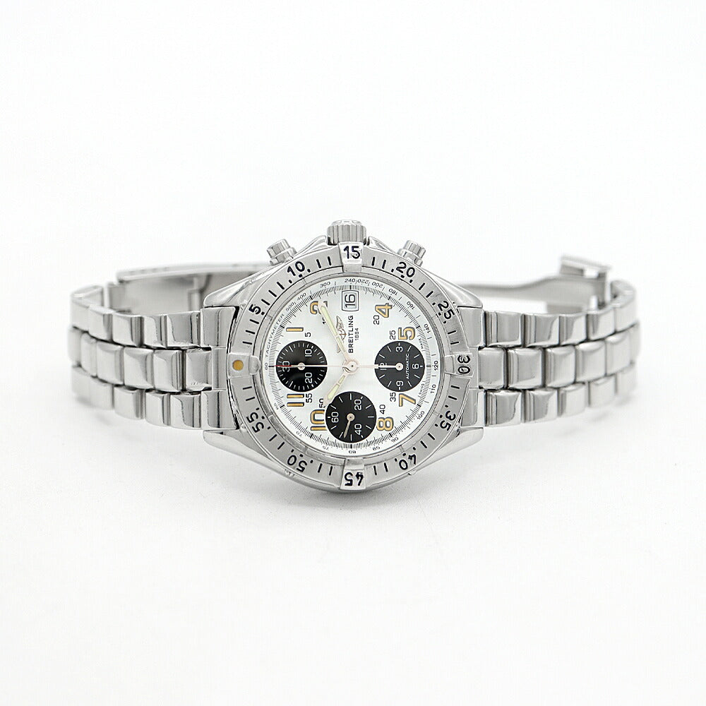 BREITLING ブライトリング コルト クロノグラフ A13035 デイト 100m防水 白 ホワイト SS ステンレス メンズ 自動巻き【6ヶ月保証】【腕時計】【中古】