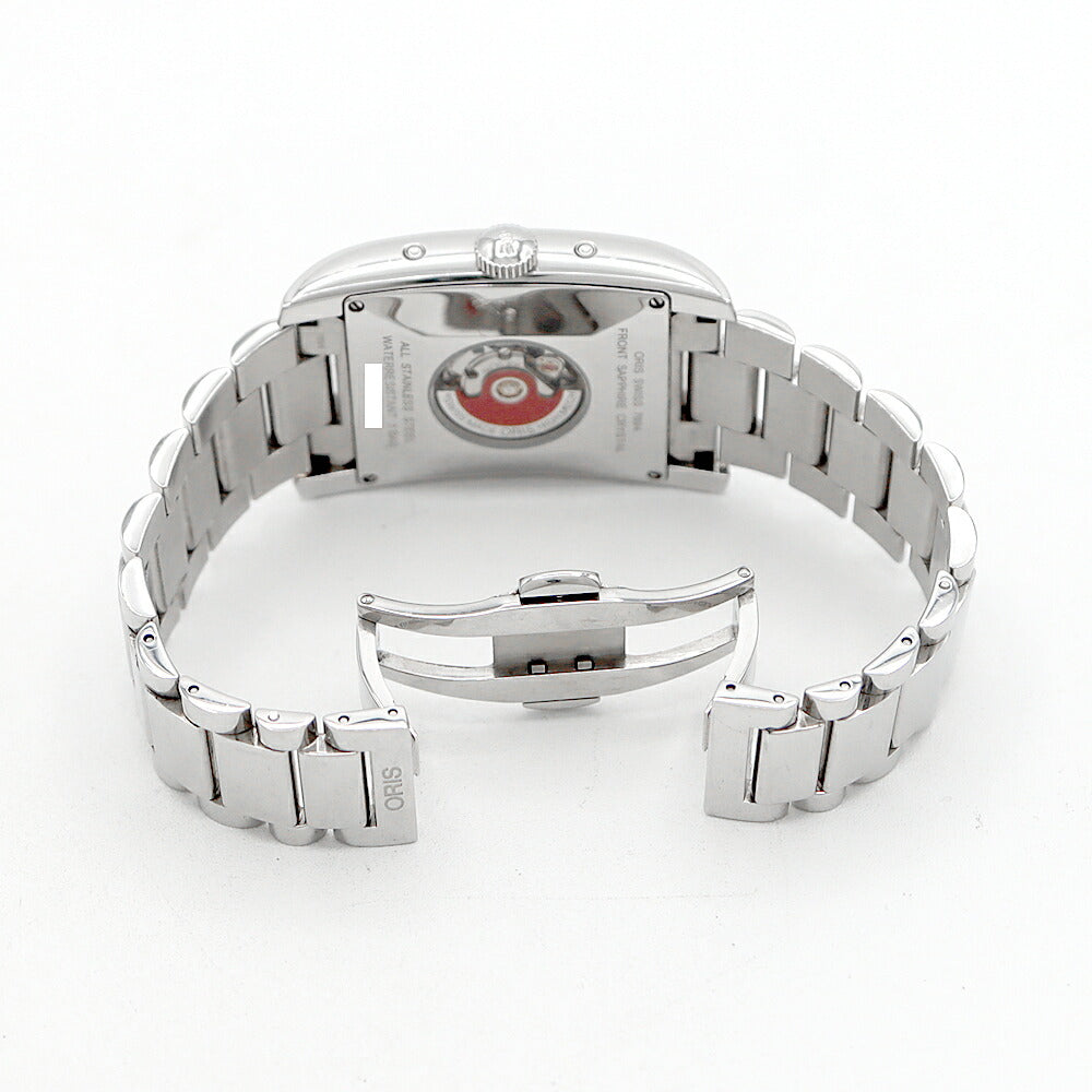 ORIS オリス レクタンギュラー コンプリケーション ムーンフェイズ 01 582 7694 4061 デイデイト 30m防水 スモールセコンド 裏スケ シルバー SS ステンレス メンズ 自動巻き【6ヶ月保証】【腕時計】【中古】
