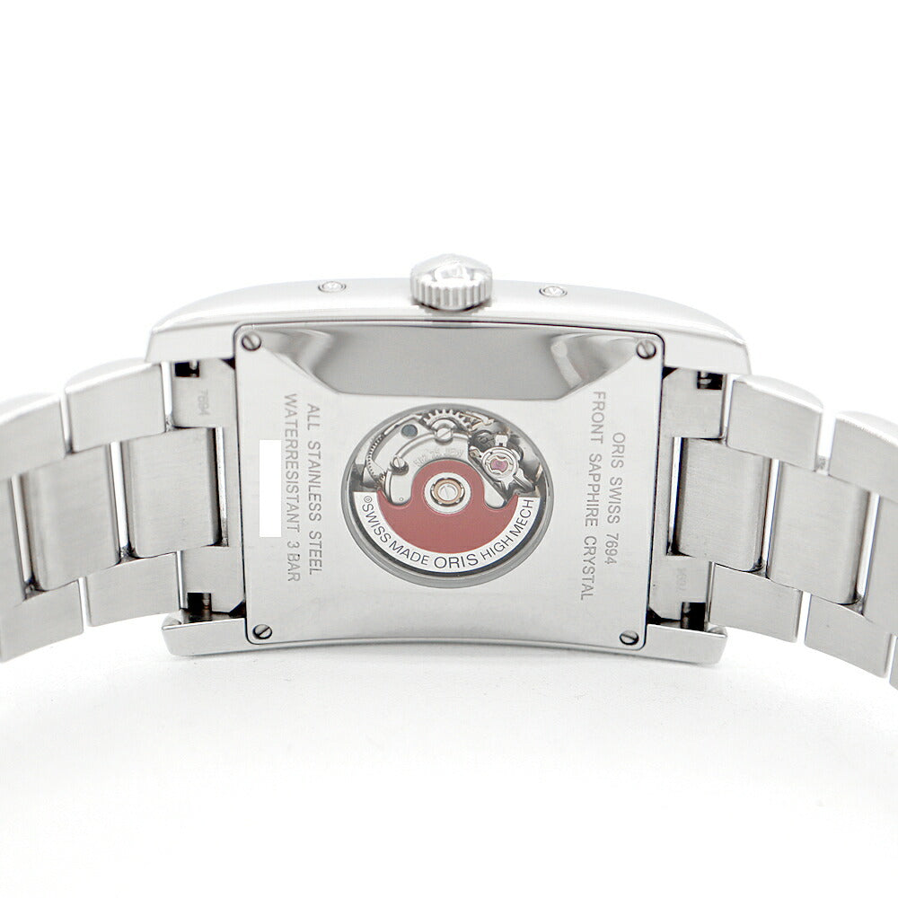 ORIS オリス レクタンギュラー コンプリケーション ムーンフェイズ 01 582 7694 4061 デイデイト 30m防水 スモールセコンド 裏スケ シルバー SS ステンレス メンズ 自動巻き【6ヶ月保証】【腕時計】【中古】