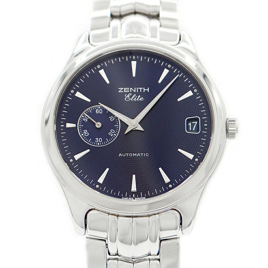 ZENITH Class Elite 90/02 0040 680 Date Small Second Blue SS Stainless Steel Men's Automatic Winding [6 Month Warranty] [Watch] [Used]