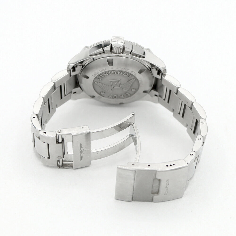 LONGINES ロンジン ハイドロコンクエスト クロノグラフ L3.651.4 デイト 300m防水 青 ブルー SS ステンレス メンズ 自動巻き 【6ヶ月保証】【腕時計】【中古】