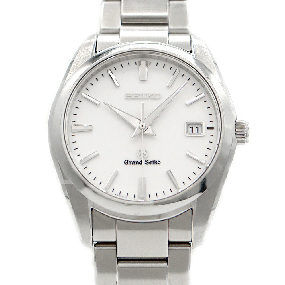 電池交換済 SEIKO セイコー グランドセイコー GS 9F62-0AB0 SBGX059 デイト 100m防水 ホワイト SS ステンレス メンズ クォーツ【6ヶ月保証】【腕時計】【中古】