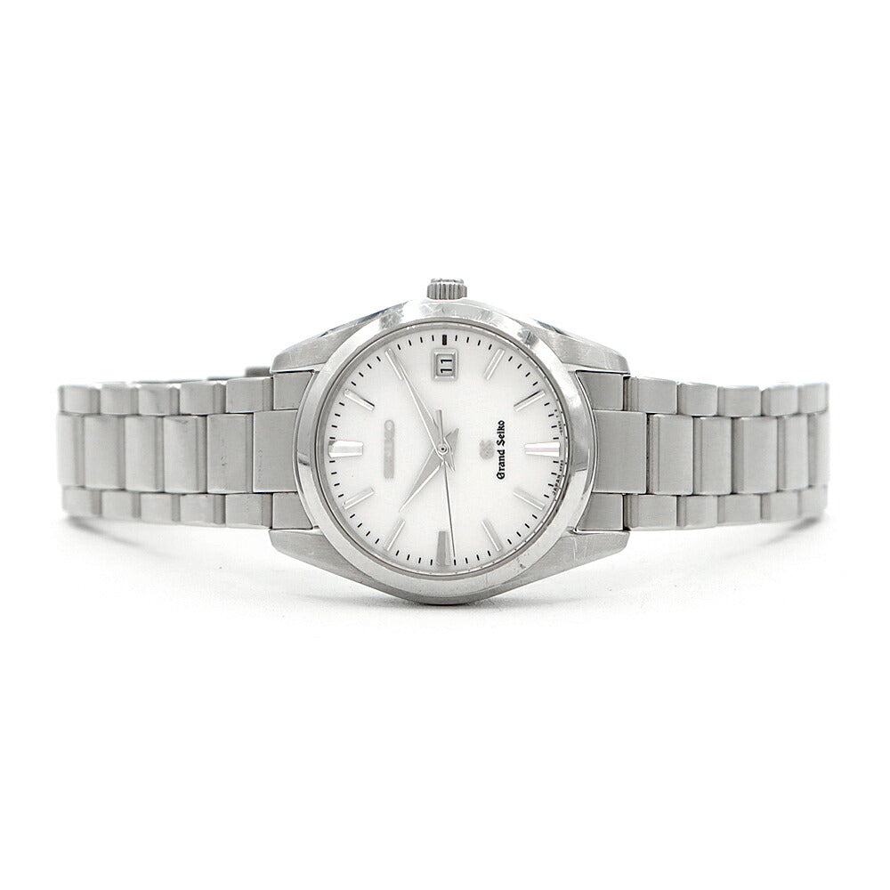 電池交換済 SEIKO セイコー グランドセイコー GS 9F62-0AB0 SBGX059 デイト 100m防水 ホワイト SS ステンレス メンズ クォーツ【6ヶ月保証】【腕時計】【中古】